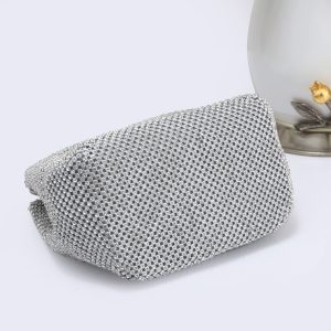 Beautiful Fancy Rhinestone Clutch Bag Small Pounch Evening Bag - Image 2