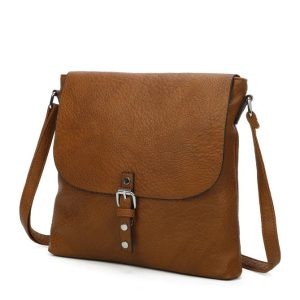 Casual Flap Closure Handbag Top Zip Simple Shoulder Crossbody Bag - Image 3