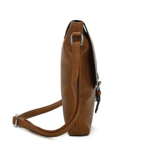 Casual Flap Closure Handbag Top Zip Simple Shoulder Crossbody Bag - Image 5