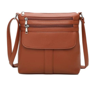 Slim PU Leather Sling Messenger Handbag Crossbody Bag