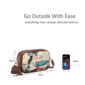 Ladies Tassel Camera Elvis Presley Handbag Messenger Shoulder Fashion Crossbody Bag - Image 2