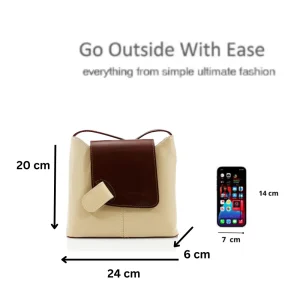 Real Leather Practical Handbag Girl School Shoulder Handbag Crossbody Bag - Image 2