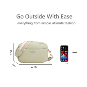 Practical Classic PU Leather Messenger Shopper Wide Strap Ladies Handbag Shoulder Crossbody Bag - Image 2