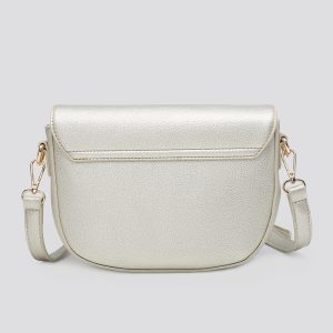 Full Flap Gold Buckle Lightweight PU Leather Shopper Multi-Pockets Handbag Shoulder Crossbody Bag - Image 3
