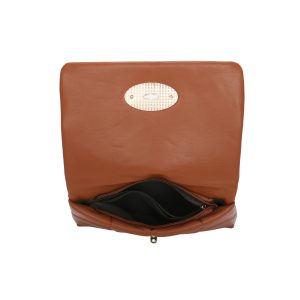 Quilted Twist Lock Practical PU Leather Chain Handle Shoulder Handbag with Crossbody Strap - Image 4