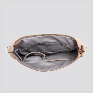 Gold Bee Top Flap Lightweight PU Leather Shopper Mult-Pockets Handbag Shoulder Crossbody Bag - Image 4