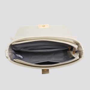 Full Flap Gold Buckle Lightweight PU Leather Shopper Multi-Pockets Handbag Shoulder Crossbody Bag - Image 4