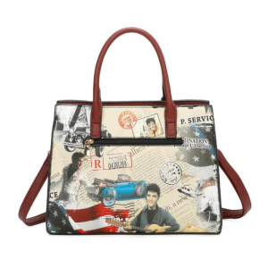 Women's Elvis Presley Shopper Double Handle Tote PU Leather Handbag Shoulder Crossbody Bag - Image 4