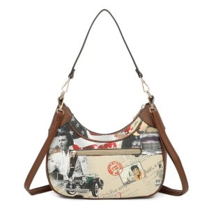 Women's Timeless Fashion Elvis Presley Tote PU Leather Handbag Shoulder Crossbody Bag - Image 4