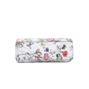 Floral Prints Handbag Double Ring Tassel Shopper Lightweight Shoulder Crossbody Bag - Image 4