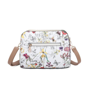 Floral Prints Handbag Double Ring Tassel Shopper Lightweight Shoulder Crossbody Bag - Image 5