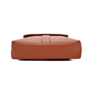 Slim PU Leather Sling Messenger Handbag Crossbody Bag - Image 5