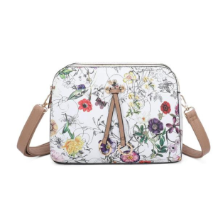 Floral Prints Handbag Double Ring Tassel Shopper Lightweight Shoulder Crossbody Bag