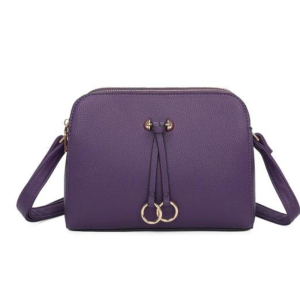 Double Ring Tassel Shopper Lightweight Handbag Triple Compartment Shoulder Crossbody Bag