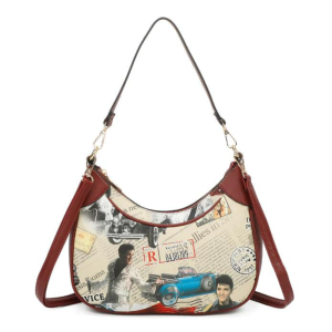 Women's Timeless Fashion Elvis Presley Tote PU Leather Handbag Shoulder Crossbody Bag