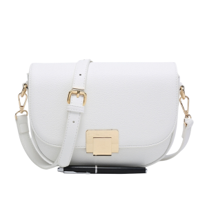 Full Flap Gold Buckle Lightweight PU Leather Shopper Multi-Pockets Handbag Shoulder Crossbody Bag
