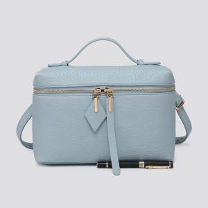 Ladies Lightweight Casual Messenger Dual Zipper Shopper Travel Handbag Shoulder Crossbody Bag - Image 3