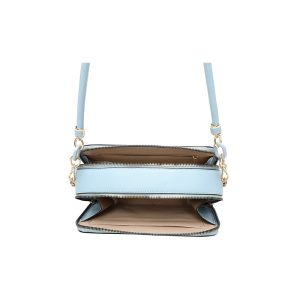 Double Compartments Tassel Canvas Strap Crossbody Bag - Image 4