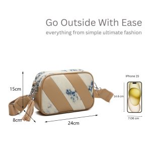 Denim Style Camera Messenger Crossbody Bag - Image 3