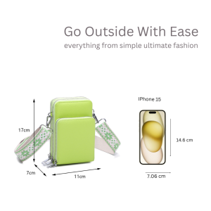 Lightweight Smartphone Tipple Zip Crossbody Bag - Image 3