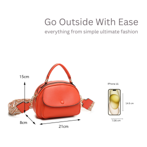 Front Zip Pocket Double Compartments Canvas Cross-body Bag - Image 3