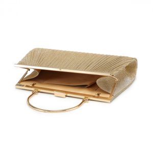 Elegant Pleated Evening Clutch Handbag - Image 4