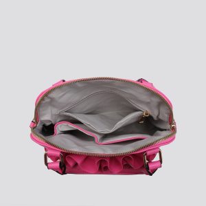 3D Flower Design Handbag Tote Shoulder Bag - Image 4