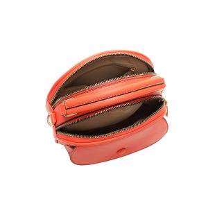 Front Zip Pocket Double Compartments Canvas Cross-body Bag - Image 2