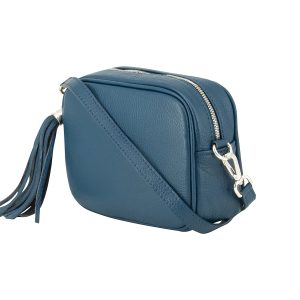 Tassel Charm Genuine Italian Leather Camera Handbag Crossbody Bag - Image 2