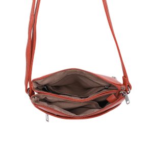Slim Double Compartments Multi Pockets Crossbody Bag - Image 3