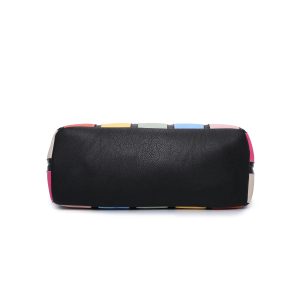 Multi Colour Striped Tote Shoulder Bag - Image 5