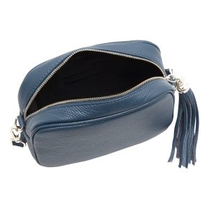 Tassel Charm Genuine Italian Leather Camera Handbag Crossbody Bag - Image 4