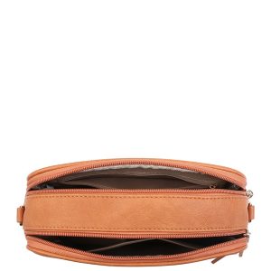Double Zipper Wide Strap Crossbody Bag - Image 4