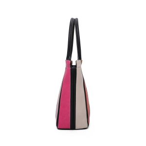 Multi Colour Striped Tote Shoulder Bag - Image 6