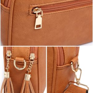 Double Zipper Wide Strap Crossbody Bag - Image 5