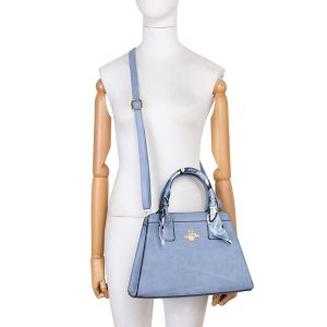 Silk Scarf Decoration Handbag Gold Bee Shopper Tote Shoulder Bag - Image 6