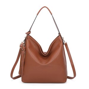 Large Slouch Tassel Charm Tote Shoulder Bag