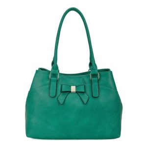 Bow Detail Double Zip Tote Bag