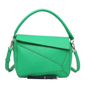 Flap Over Geometric Style Shoulder Bag