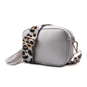 Tassel Charm Small Camera Cross body Bag With 2 Detachable Strap