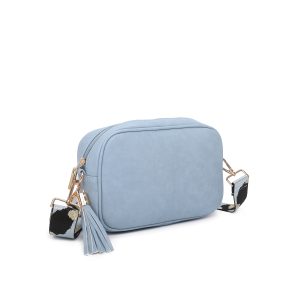 Tassel Charm Canvas Strap Small Camera Crossbody Bag - Image 2