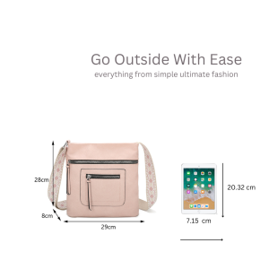 Casual Slim Messenger Sling Crossbody Bag With Canvas Strap - Image 3