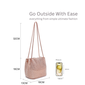 Diamante Evening Bag Elegant Wedding Handbag Shoulder Bag - Image 3