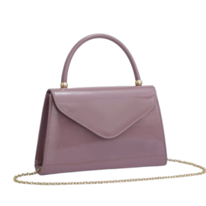 Patent Leather Lightweight Trapezium Shape Handbag