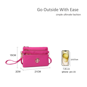 Moneytree Charm Triple-Zip Mobile Phone Sling Bag - Image 6