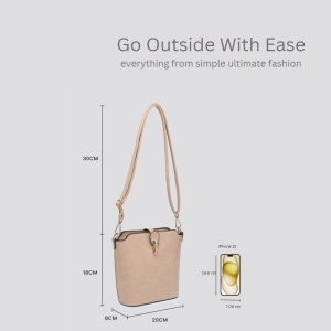 Bucket Handbag Buckle Messenger Shoulder Bag - Image 3