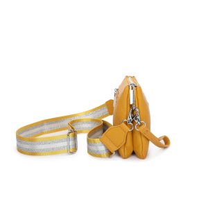 Bee Design Small Double Compartments Wristlet Purse Crossbody Bag - Image 5