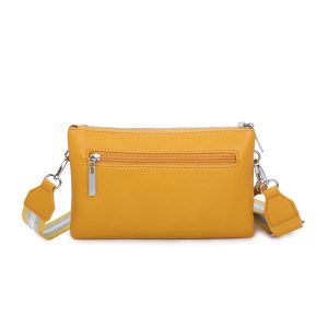 Bee Design Small Double Compartments Wristlet Purse Crossbody Bag - Image 2