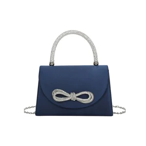 Decorative Bow Embellished Evening Clutch Handbag