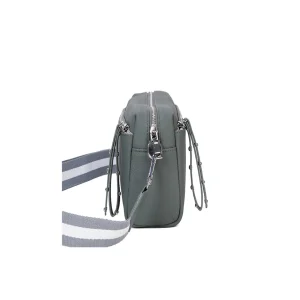 Metal Accents Genuine Leather Rectangular Crossbody Bag - Image 3